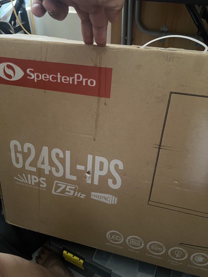 PC Monitor (Category: Monitor Screens) located in Manila. Submitted by ggielo (Listing ID 1452703953, Image 2). Description: - SpecterPro G24SL-IPS Monitor - 23.8-inch Full HD Display - IPS Panel for vibrant colors - 75Hz Refresh Rate - AMD Freesync Support - Ideal for Gaming & General Use - VGA + HDMI Inputs - Audio Jack Included - VESA Mount Compatible - Includes: User Manual, HDMI Cable, Power Cable RFS: Fund.