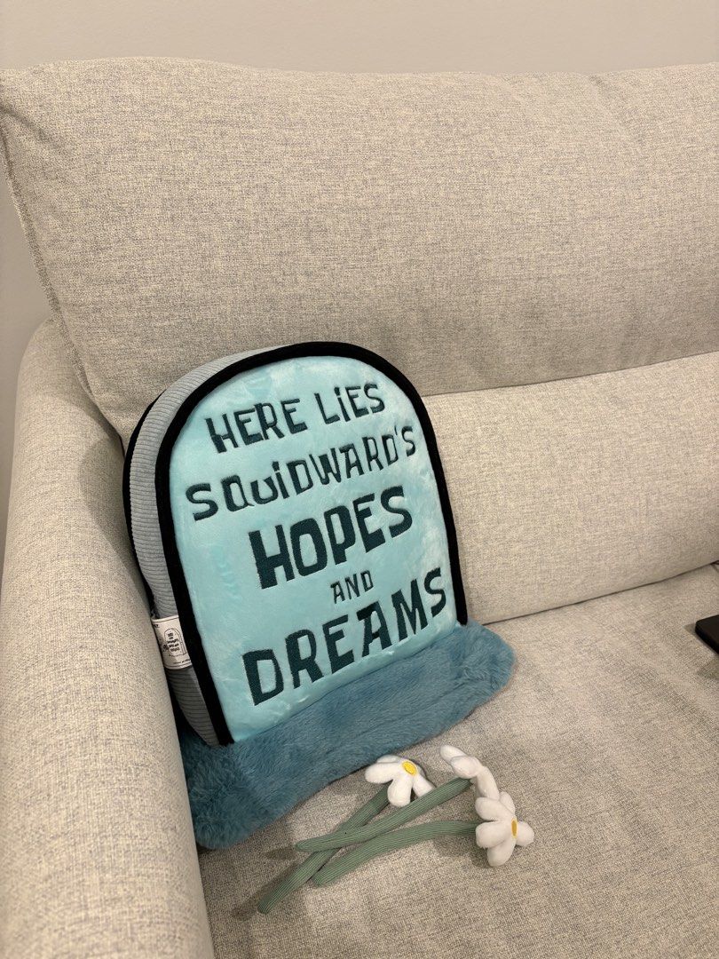 Spongebob Squidward Pillow (Category: Other Home Decor) located in Pasig City. Submitted by parall3lles3m (Listing ID 1452755967, Image 2). Description: Authentic Spongebob Pillow RFS: Extra stock On hand!.