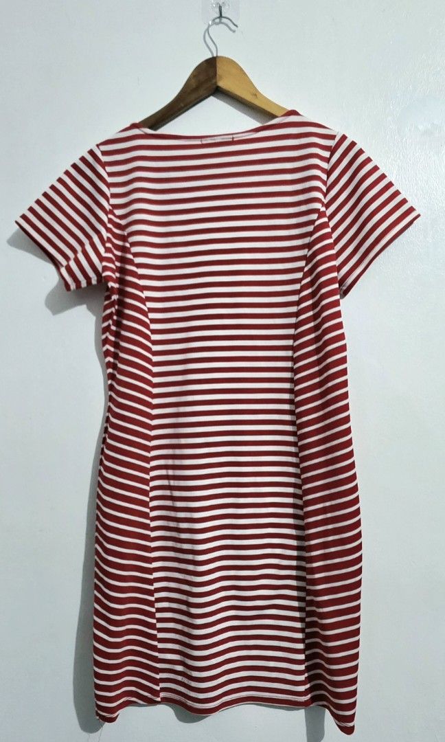 Stripes Red & White Dress (Category: Dresses) located in Malolos. Submitted by candyproj (Listing ID 1452833198, Image 2). Description: Krizia | Personal Used Clothes Size: XL on tag Measurement: Bust: 38" Length: 36" Buy 3 clothes, SHIPPING FEE IS FREE RFS: Decluterring/Migrating Price is Negotiable Everything must go.