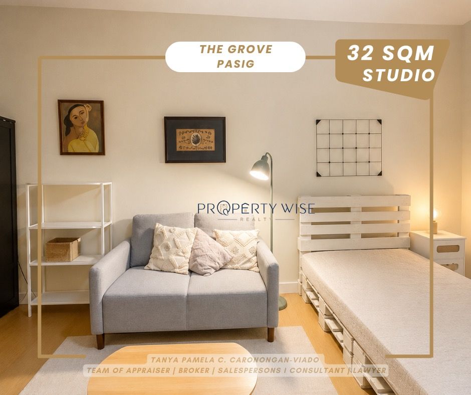 STUDIO UNIT FOR SALE AT THE GROVE (Category: Apartments & Condos) located in Pasig City. Submitted by tanyapropertywise (Listing ID 1452804107, Image 2). Description: 🏙️ STUDIO UNIT FOR SALE AT THE GROVE 32 sqm | ₱6.2 Million Only Own a bright, spacious, and beautifully maintained studio unit in one of Pasig’s most desirable residential communities. ✨ Clean and minimalist interiors ✨ Efficient 32 sqm layout ✨ Furnished and move-in ready ✨ Ideal 
