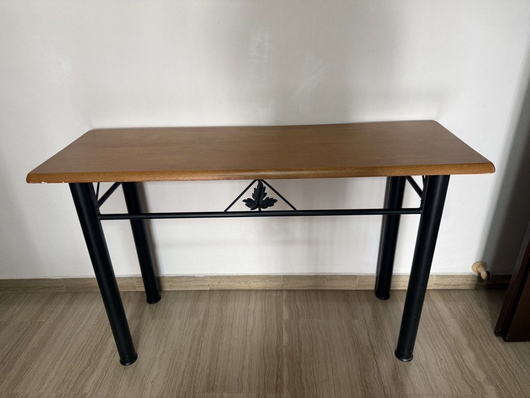 Study Table (Category: Tables & Sets) located in Singapore. Submitted by loveme_coco (Listing ID 1440831724, Image 2). Description: Estimated Length 114cm Width 38cm Height 71cm Well used condition Not for fussy buyers No more other pics Take and go Self collect at 670540 .