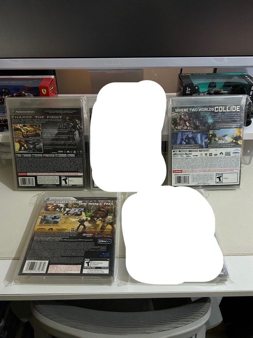 Transformers PS3 Games Bundle (Category: PlayStation) located in Pasig City. Submitted by johnlovesgaming (Listing ID 1447090975, Image 2). Description: - Bundle of 5 Transformers games for PlayStation 3 - no breaking of set - Includes: Revenge of the Fallen, Dark of the Moon and Transformers The Game - All discs are in their original cases - Ideal collection for any Transformers fan.