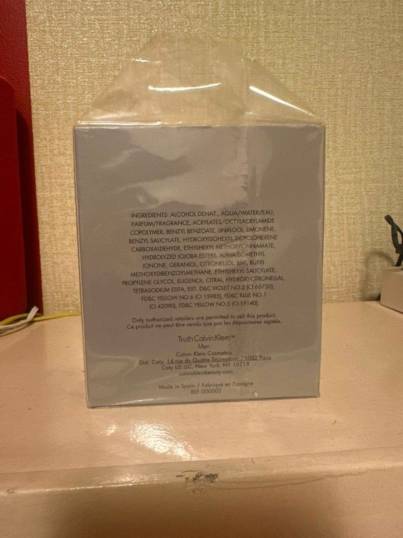 Truth Calvin Klein Men Eau de Toilette Spray 100ml (Category: Fragrance & Deodorants) located in Quezon City. Submitted by jazz1718 (Listing ID 1452855841, Image 2). Description: - Authentic Calvin Klein Eau de Toilette for Men - 100ml spray - Brand new, sealed in original packaging .