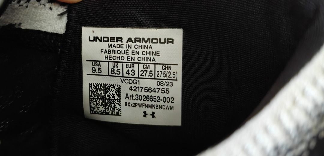 Under Armour HOVR Phantom 3 SE Elevate Black Halo Grey (Category: Sneakers) located in Manila. Submitted by sean_ko821 (Listing ID 1452844917, Image 2). Description: US 9.5 UK 8.5 No Box https://novelship.com/under-armour-hovr-phantom-3-se-elevate-black-halo-grey Price is negotiable Loc is Binondo, Manila.