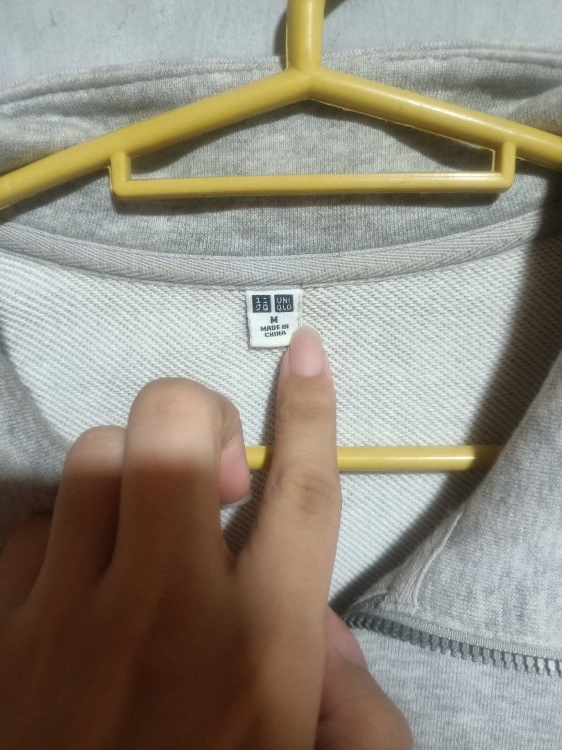 Uniqlo Half-Zip Sweatshirt Grey Size M (Category: Coats, Jackets and Outerwear) located in Calamba. Submitted by keiuwu (Listing ID 1452763763, Image 2). Description: Uniqlo Half Zip Sweatshirt Gray M on Tag (22.5W x 26L) No issue Washed ready to wear Peronal used 600+sf calamba loc jnt/lalamove.