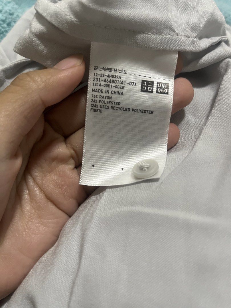 Grey Uniqlo Rayon Bow Tie Blouse (Category: Blouses) located in Dumaguete. Submitted by sethenne (Listing ID 1452817207, Image 3). Description: .