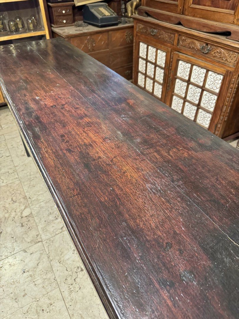 Vintage Long Buffet Console Table (Category: Tables & Sets) located in Manila. Submitted by sinaunang_gamit (Listing ID 1452731677, Image 2). Description: Vintage Long Buffet Console Table Solid imported wood Length: 80 inches Height: 34 inches Width: 20 inches ₱14k.