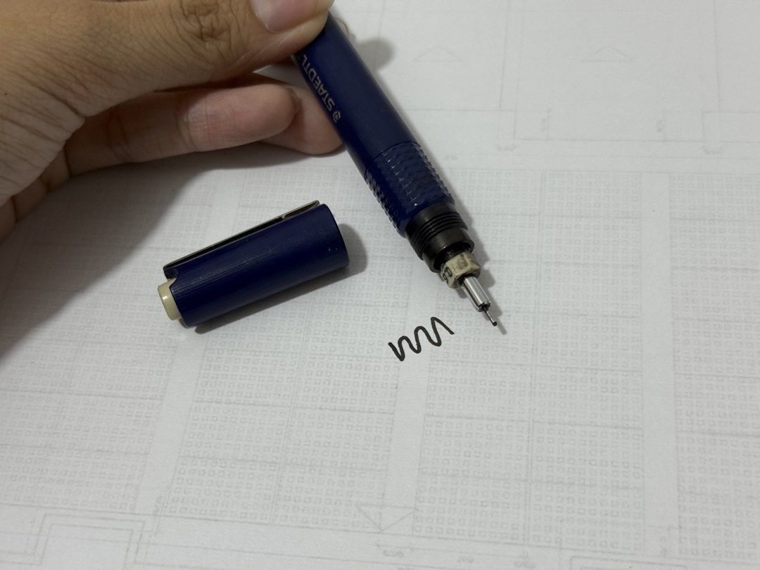 0.6 staedtler technical pen (Category: Stationery & School Supplies) located in Antipolo. Submitted by deah_mm (Listing ID 1452969928, Image 2). Description: working well! can send more pics via dm mop: gcash/bdo mod: lalamove/jnt loc: antipolo/sampaloc .