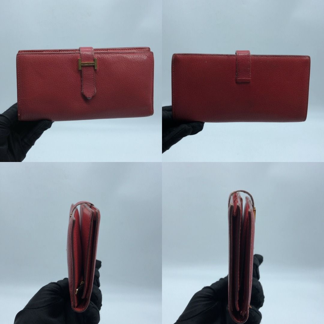 267007335 HERMES WALLET BÉARN 10 E SQUARE L (Category: Luxury Bags & Wallets) located in Taguig. Submitted by ecoring.ph (Listing ID 1452956584, Image 2). Description: ◆CONDITION: B- ◆DESCRIPTIONS: (Other defects/info:) ◆CONDITION: B- ◆DESCRIPTIONS: (Other defects/info:) OUTER: The body of the wallet has scratches, scuffing, stains, and dirt marks, along with wrinkles, deformation, and press marks and shows signs of used. The edges of the wallet 
