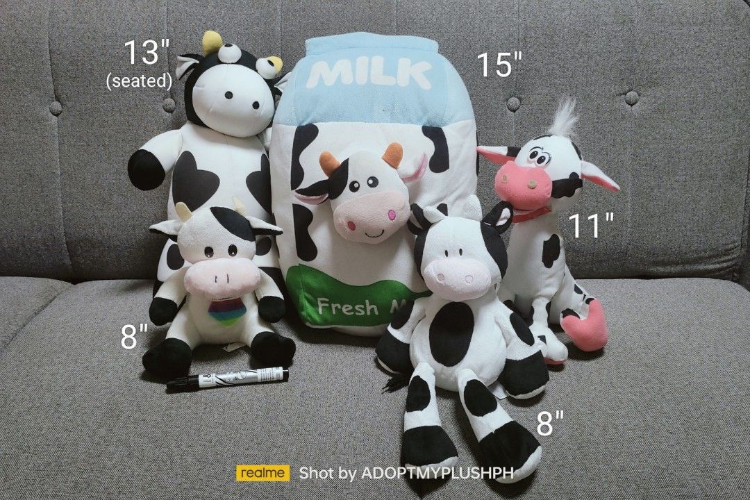 [5] Bundle Cow Milk Plush Toys (Category: Plushies & Soft Toys) located in Taguig. Submitted by adopt.my.plush.ph (Listing ID 1452940036, Image 2). Description: .