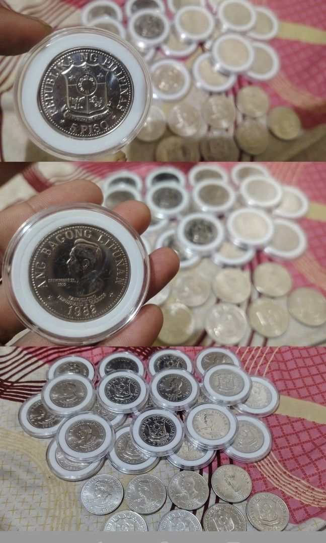 5 peso marcos coin (Category: Looking For) located in Lipa City. Submitted by kuyajtambayan-tv-2026. (Listing ID 1453047408, Image 1). Description: 300 each, 100pcs to all collector.