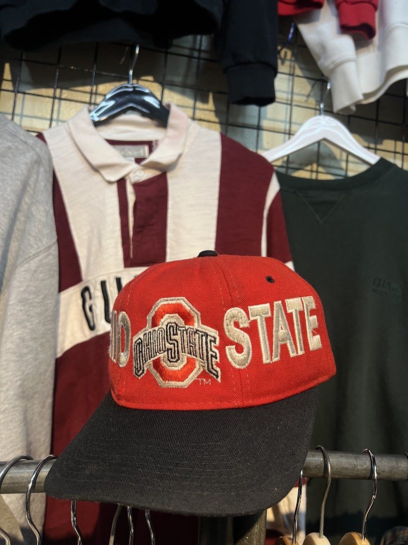 90s Vintage NCAA Ohio State by Starter 100% Wool Cap (Category: Caps & Hats) located in Alcala. Submitted by capnbagseller (Listing ID 1453003798, Image 2). Description: No Issue Snap Excellent Color Rate, Brim 9/10 No moth holes Sweatband Need Wash Minor Loose Stitch sa “O” at “E” 2200 Shipped Baguio City.