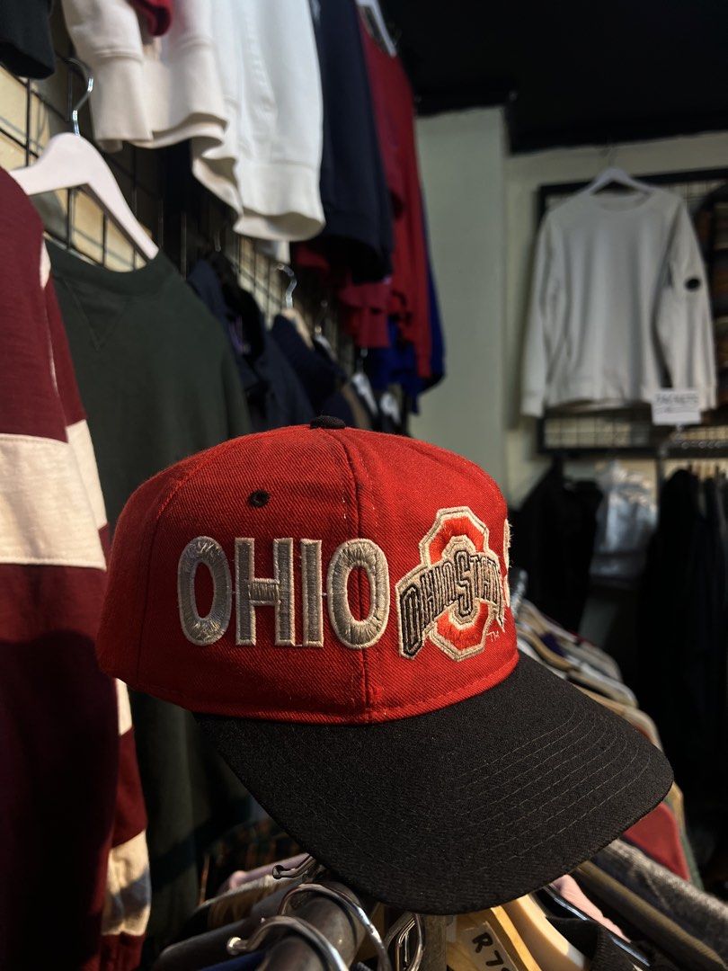90s Vintage NCAA Ohio State by Starter 100% Wool Cap (Category: Caps & Hats) located in Alcala. Submitted by capnbagseller (Listing ID 1453003798, Image 3). Description: No Issue Snap Excellent Color Rate, Brim 9/10 No moth holes Sweatband Need Wash Minor Loose Stitch sa “O” at “E” 2200 Shipped Baguio City.