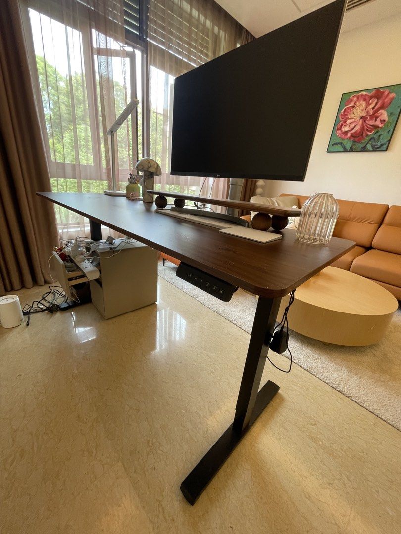 Adjustable Computer Table (Category: Tables & Sets) located in Singapore. Submitted by wanderlustzzz (Listing ID 1452902128, Image 1). Description: Lightly used adjustable computer table. Self collection .
