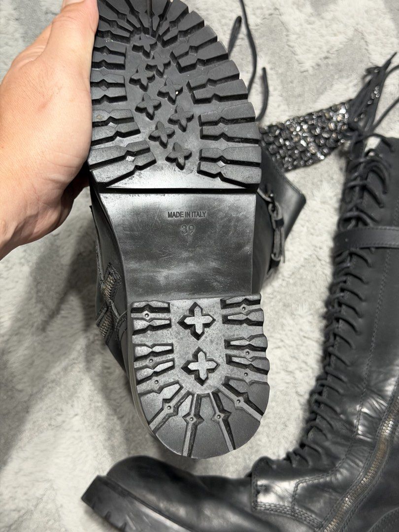 Ann Demeulemeester - Black High Danny Combat Boots (Category: Boots) located in Cavite. Submitted by commoncourtesy (Listing ID 1452879176, Image 3). Description: Size 39 womens Made in italy.