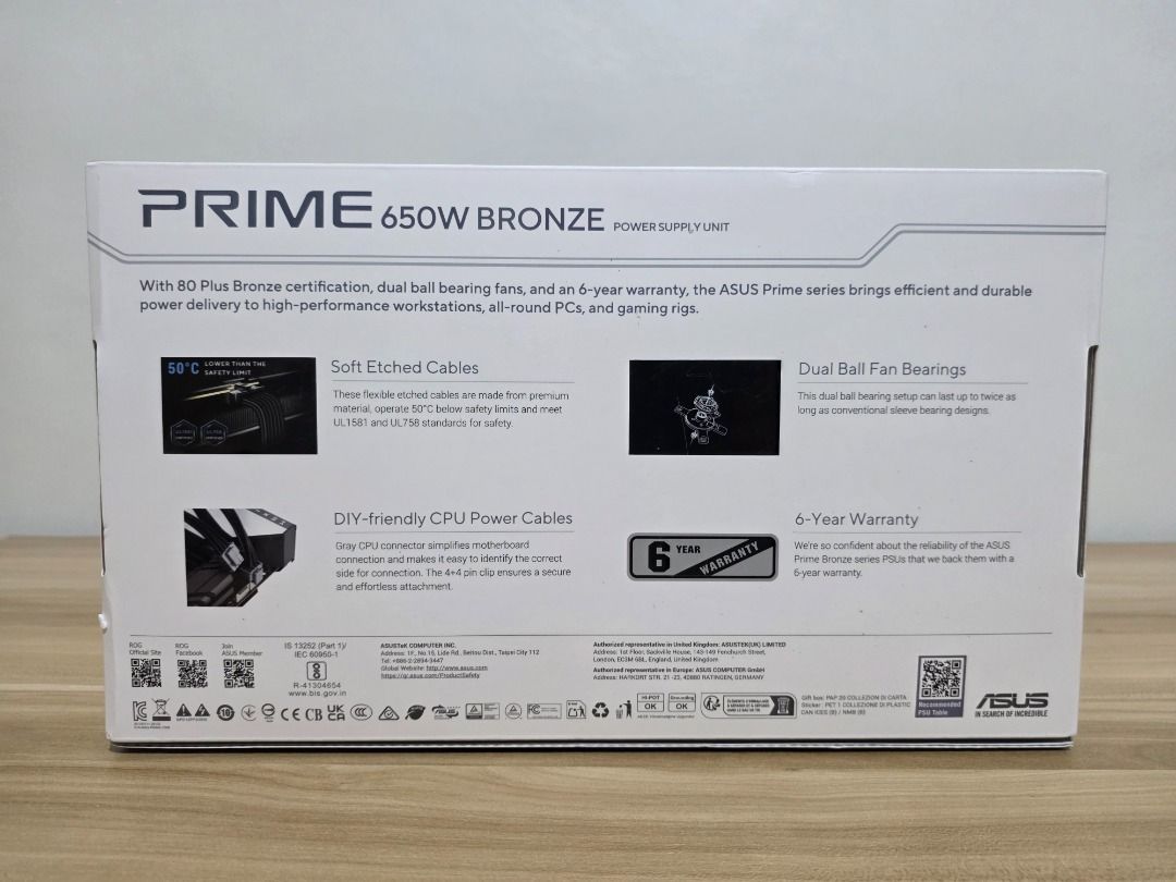 ASUS Prime 650W 80+ Bronze Non-Modular Power Supply (Category: Computer Parts) located in Cabuyao City. Submitted by anythingbutipod (Listing ID 1453047716, Image 2). Description: ASUS Prime 650W 80+ Bronze Non-Modular Power Supply Selling: 3199 only!!! Item Condition: 98% smoothness (brandnew condition) 100% working condition Open only for testing the unit Came from my clients Cancelled System Build Item Includes: Complete with box and Manuals R