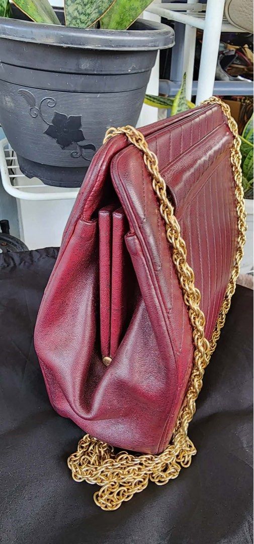 Authentic Vintage Chanel Diagonal Quilt Chain Shoulder Bag (Category: Luxury Bags & Wallets) located in Polomolok. Submitted by domingthriftclothes (Listing ID 1453013862, Image 3). Description: - Authentic Vintage Chanel Shoulder Bag - Diagonal Quilt Design - Rich Burgundy Leather - Gold Hardware - Authenticity Verified by B101revue (Certificate Included) - Dust Bag Included - Please review photos for detailed condition.