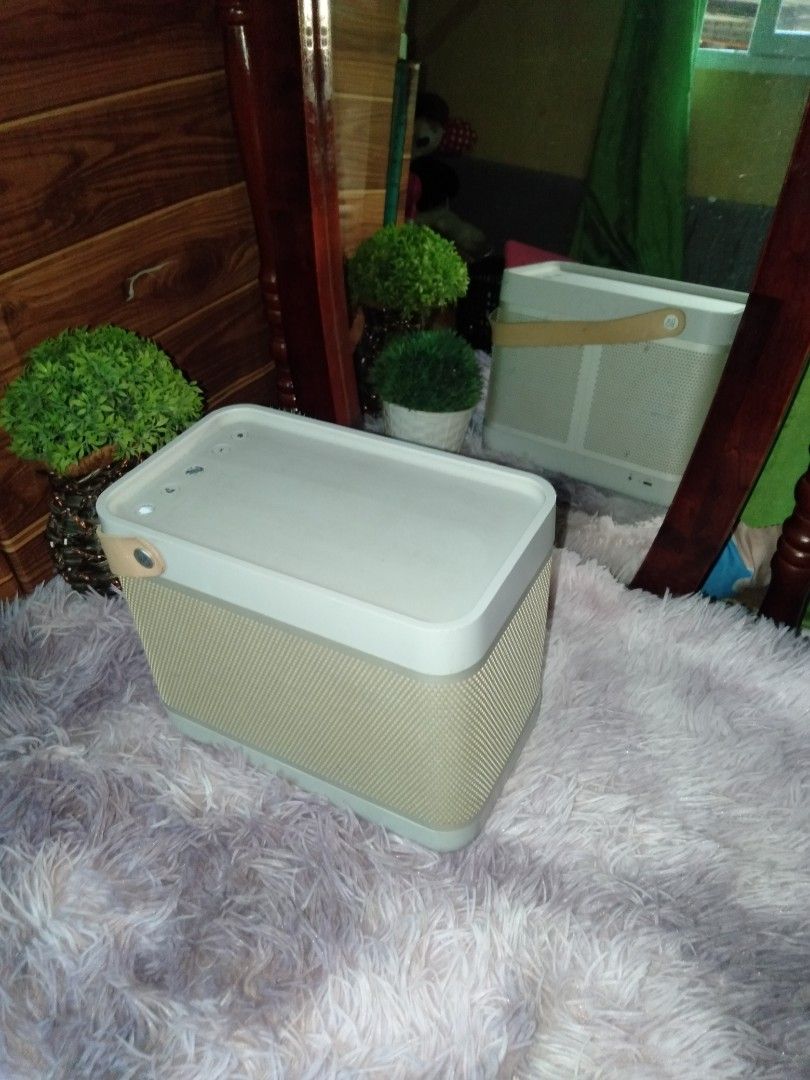 Bang&Olufsen bluetooth speaker (Category: Portable Audio Accessories) located in Manila. Submitted by wisedolphin.96245e (Listing ID 1452719015, Image 2). Description: B&O Beolit 17 Stone Gray - ₱10k ,Lp na yan go niu na 📍 Tarlac City Meetup brand new price 40k Issue: Battery ~1:30 hr at full. Needs replacement. kung gusto ninyo Pero 240W 360° sound pa rin. Malakas pa bass. pwede naman naka plug lang All working: Bluetooth, App, Charging Cosmeti