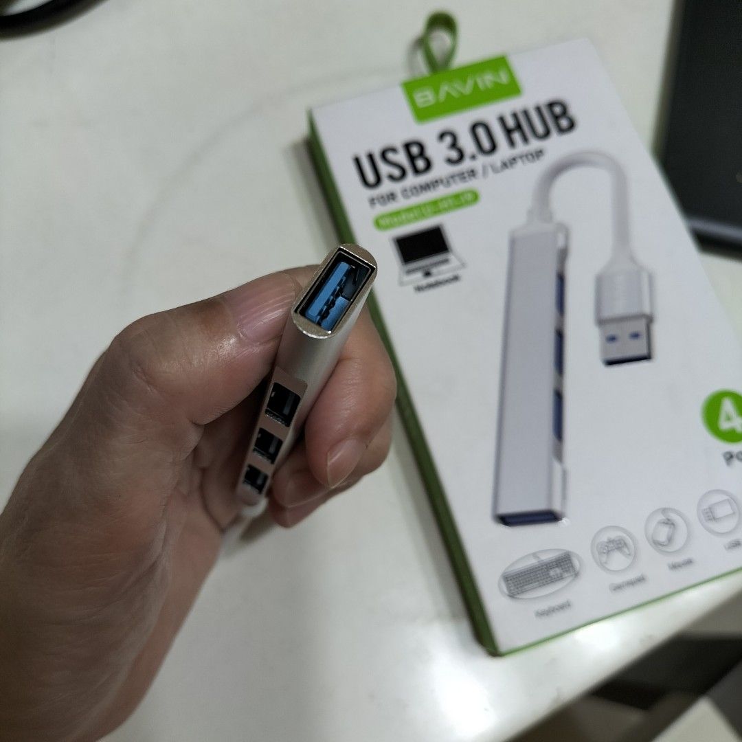 Bavin 3.0 4 USB hubs (Category: Computer Parts) located in Paranaque City. Submitted by decluttering-all (Listing ID 1452881835, Image 3). Description: Bavin 3.0 4 USB hubs P190 only used 1s, tested only recently bought, good condition decluttering pick-up beside Toyota Bicutan Paranaque payment through BPI or gcash.