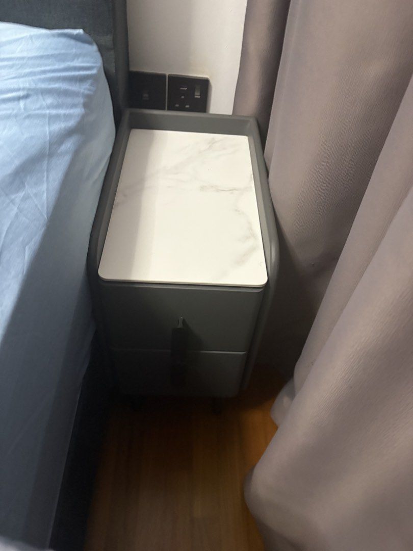 Bedside table (Category: Shelves, Cabinets & Racks) located in Singapore. Submitted by wzvx9jbg5f99383 (Listing ID 1453006738, Image 2). Description: Bedside table Self collection near Khatib Selling both together Collect in September .