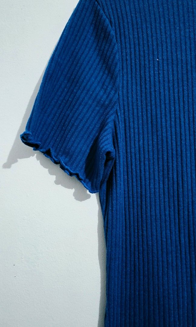 Blue Rib-Knit Back Laced Dress (Category: Dresses) located in Malolos. Submitted by candyproj (Listing ID 1453003790, Image 2). Description: Blue Rib-Knit Back Laced Dress SHEIN I Personal Used Clothes Size: XXL on tag Measurement Bust: 38" Length: 50" Buy 3 clothes, SHIPPING FEE IS FREE RFS: Decluterring/Migrating Price is Negotiable Everything must go.
