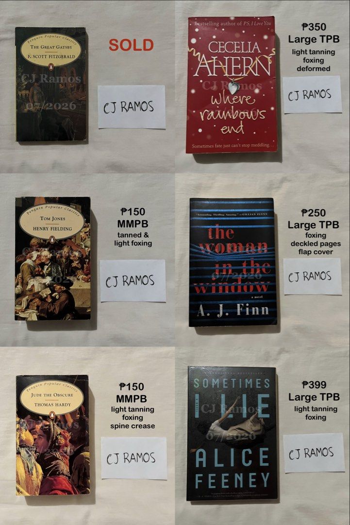 Books for Sale (Category: Storybooks) located in Rizal. Submitted by cjdeclutter (Listing ID 1452890848, Image 3). Description: ❗️BOOKS FOR SALE❗️ Get a DISCOUNT for 2 or MORE MOD: J&T or GGX/Lalamove MOP: GCash LOCATION: Taytay, Rizal Here’s my Carousell for legitimacy: https://carousell.app.link/37SVkThklJb PM for more inquiries Thank you! Peter Pan by J.M. Barrie - ₱150 Ivanhoe by Sir Walter Scott - ₱150 Dracula by Bram Stoker - ₱150 Moonfelt 