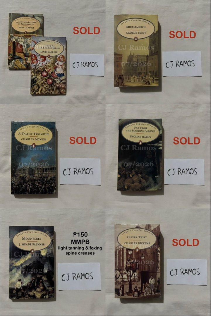 Books for Sale (Category: Storybooks) located in Rizal. Submitted by cjdeclutter (Listing ID 1452890848, Image 2). Description: ❗️BOOKS FOR SALE❗️ Get a DISCOUNT for 2 or MORE MOD: J&T or GGX/Lalamove MOP: GCash LOCATION: Taytay, Rizal Here’s my Carousell for legitimacy: https://carousell.app.link/37SVkThklJb PM for more inquiries Thank you! Peter Pan by J.M. Barrie - ₱150 Ivanhoe by Sir Walter Scott - ₱150 Dracula by Bram Stoker - ₱150 Moonfelt 