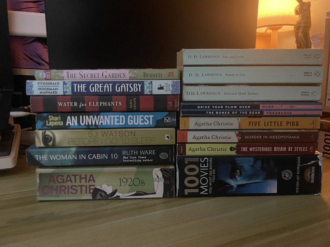 BOOKS FOR SALE ‼️ (Category: Storybooks) located in General Trias. Submitted by picollo_things (Listing ID 1453003406, Image 1). Description: TITLES LISTED: The Secret Garden HB illustrated with free CD audiobook - 350 The Great Gatsby HB Graphic Novel - 400 4 Books Bundle (Water for Elephants, The Unwanted Guest, Before I Go to Sleep and The Woman in Cabin 10) - 500 Agatha Christie All Books - 1200 DH Lawrence Bundle - 900 for All Drive Your Plo