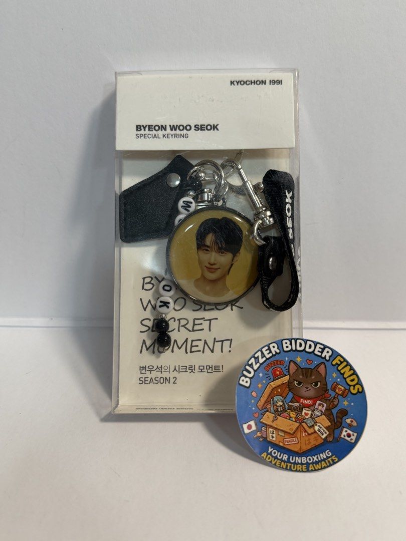 Byeon Woo Seok Keyring (Category: K-Wave Merchandise) located in Manila. Submitted by buzzerbidder (Listing ID 1452909771, Image 1). Description: Byeon Woo Seok Keyring On-hand and ready to ship. ₱400 As is where is. Actual photos posted. Please manage your expectations. .