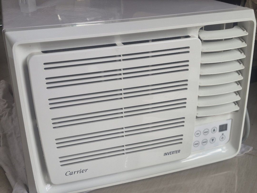 Carrier Inverter Window Type Aircon 1HP (Category: Air Conditioning and Heating) located in Manila. Submitted by zoenavarro0429 (Listing ID 1452949760, Image 1). Description: - Carrier window type aircon - Inverter technology for energy efficiency - Digital display and easy-to-use controls - Features: fan, mode, timer, swing functions - Great for cooling your room - Unit is clean and ready for installation.