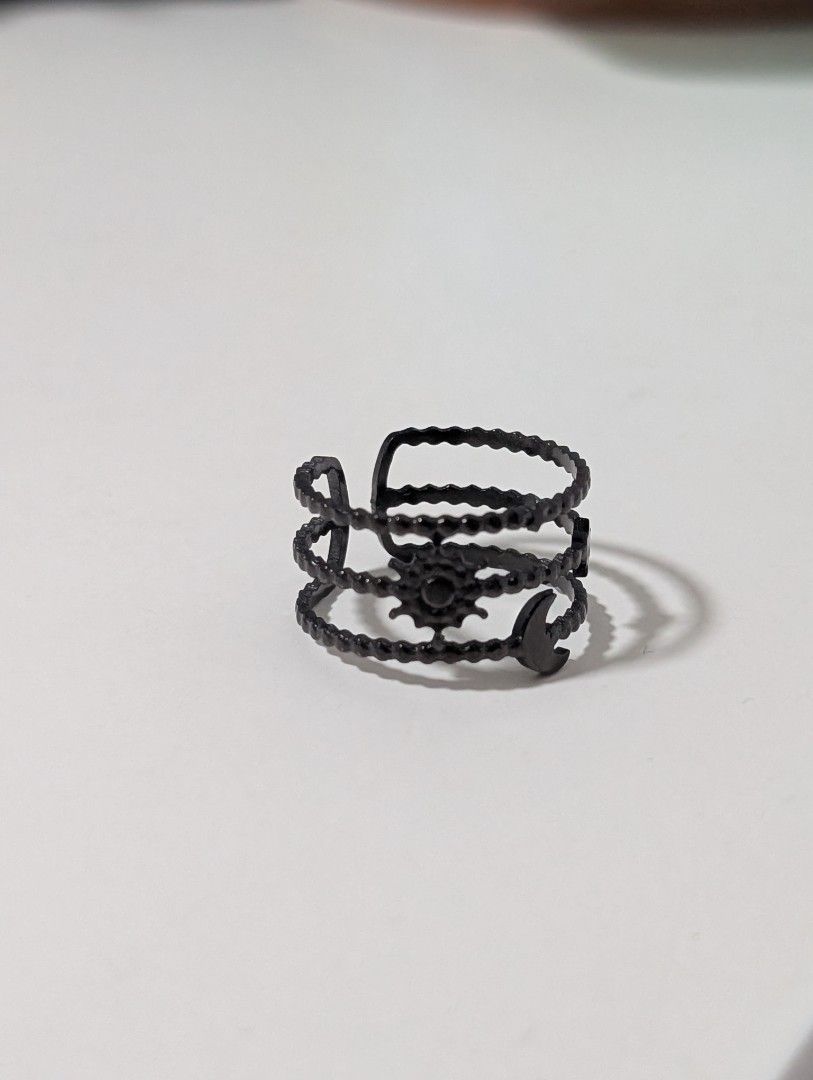Celestial black statement ring (Category: Rings) located in Singapore. Submitted by hana08 (Listing ID 1452981048, Image 3). Description: @$8.00 + $2.00 (postage) Stainless steel adjustable ITEM SOLD NOT EXCHANGEABLE AND NON REFUNDABLE..