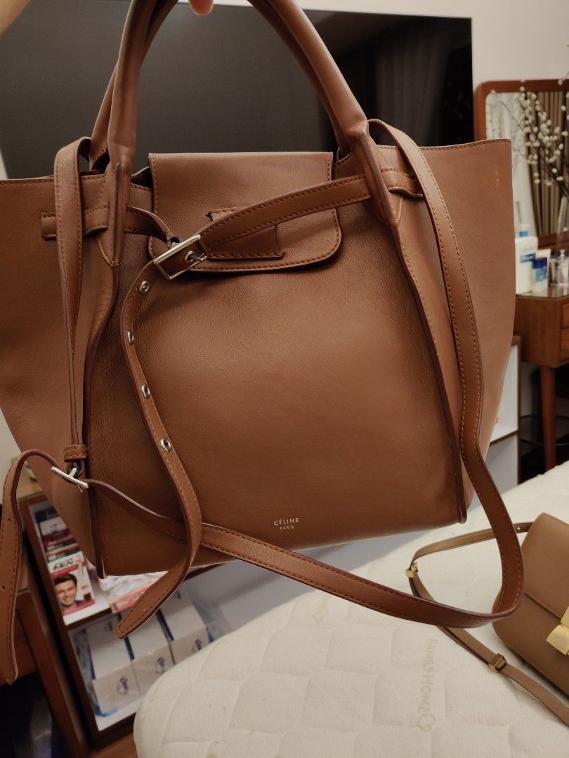 Celine Brown Leather Tote Bag (Category: Luxury Bags & Wallets) located in Pasay City. Submitted by janiell (Listing ID 1452992071, Image 1). Description: - Authentic Celine brown leather tote bag - Classic design with top handles - Secure buckle closure on front flap - Adjustable straps for customized fit - Spacious interior, ideal for everyday essentials - Versatile and stylish for daily wear.