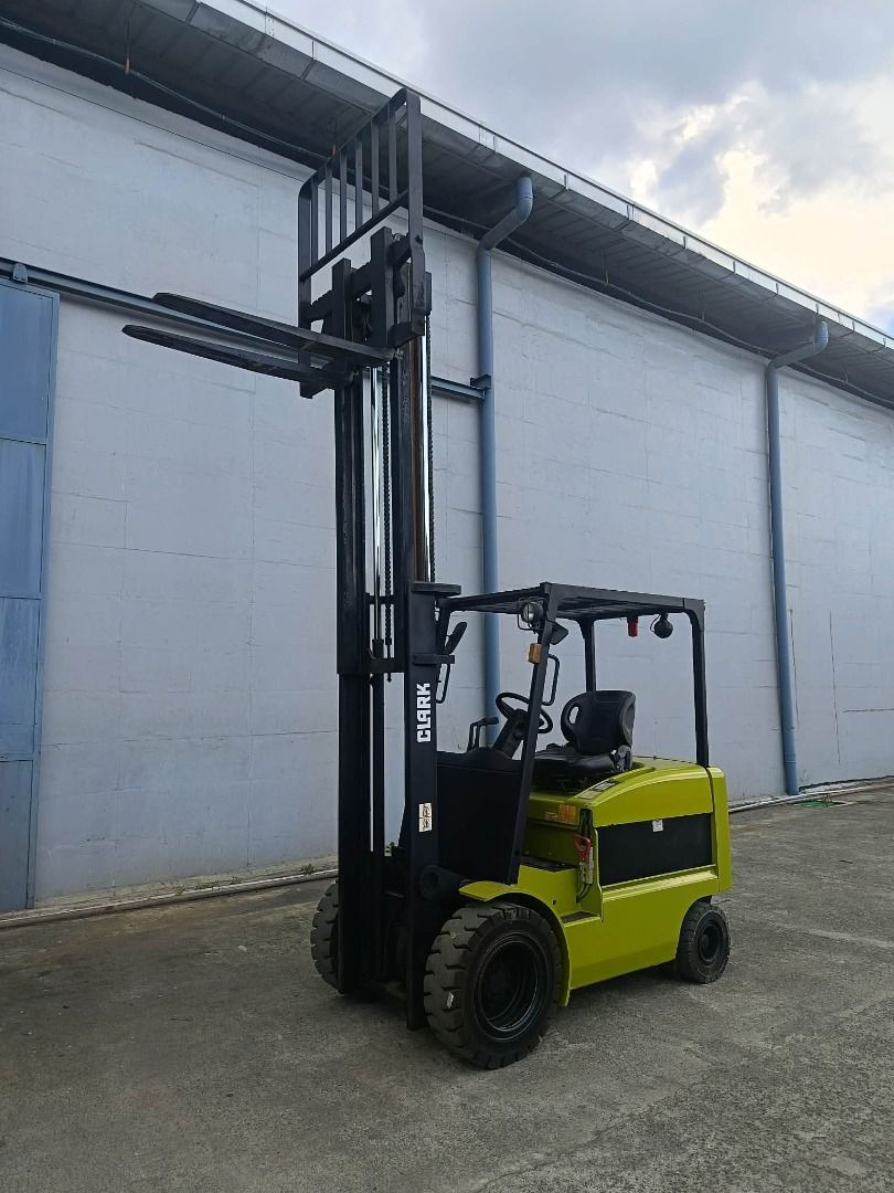CLARK 3 TONS ELECTRIC FORKLIFT (Category: Industrial Equipment) located in Carmona. Submitted by jbindustrialpat (Listing ID 1452882787, Image 1). Description: SALE CLARK 3 TONS ELECTRIC COUNTER BALANCE FORKLIFT! BRAND: CLARK LOAD CAPACITY: 3 TONS LIFTING HEIGHT: 3 METERS GOOD CONDITION USED ELECTRIC CB (GOOD PERFORMANCE STILL) BEST USE FOR: - LOGISTICS - FOOD MANUFACTURING - PHARMACEUTICAL MANUFACTURING - WAREHOUSING - ELECTRONICS MANUFACTURING 
