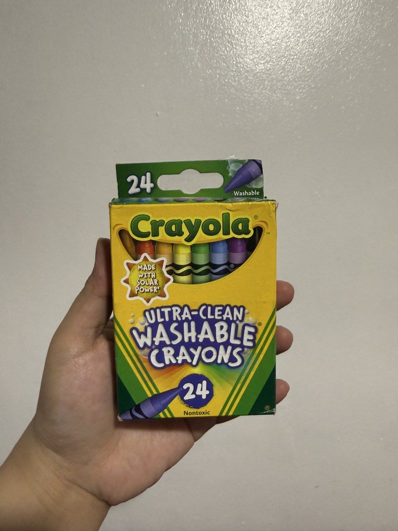 Crayola Ultra-Clean Washable Crayons - 24 Count (Category: Craft Supplies & Tools) located in Quezon City. Submitted by montessorilearningkitsph (Listing ID 1453040323, Image 1). Description: - Crayola Ultra-Clean Washable Crayons - 24 vibrant colors - Nontoxic and made with solar power - Easy to wash off skin, clothing, and walls - Great for creative fun - Made in USA.