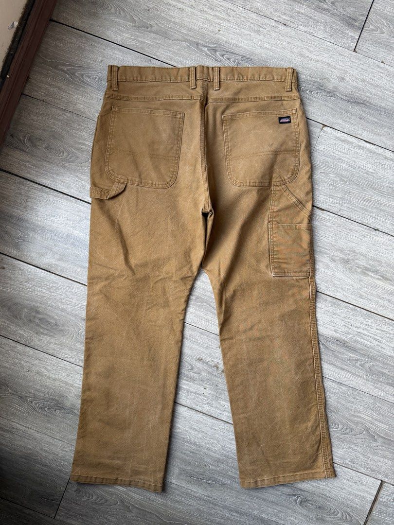 Dickies Carpenter Pants Tan Workwear Trousers (Category: Trousers) located in Legazpi City. Submitted by thefelicitythriftwear (Listing ID 1453016524, Image 1). Description: DICKIES Size 36x30 Length 41 Rise 11.5 Thigh 12 Hem 9 Excellent Condition Color Rate 9.5/10 White lines, minimal stain ₱1,480 Disclaimer: This Item of clothing is not affiliated with any of the brands posted or mentioned in this account. All copyright and trademarks are reser