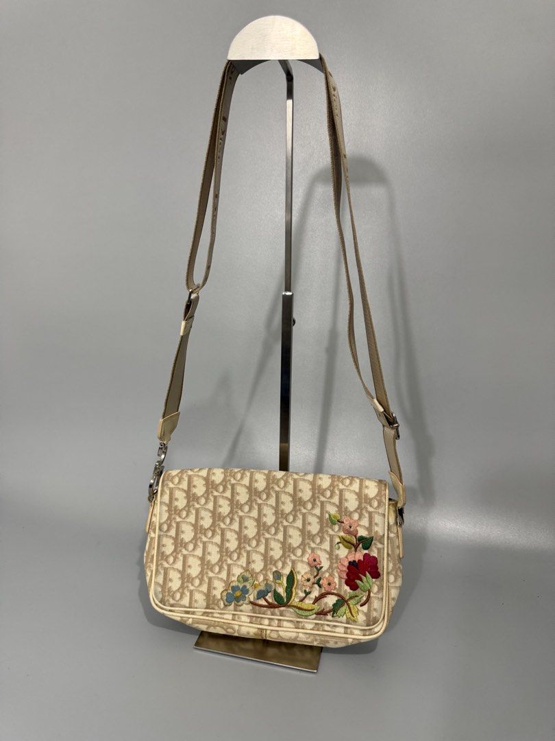 Dior Floral Sling (Category: Luxury Bags & Wallets) located in San Pedro. Submitted by astron_15 (Listing ID 1452945831, Image 1). Description: Authentic Dior Sling Rank B (slight yellowing on edges) 17k only! Louis vuitton , dior , gucci.