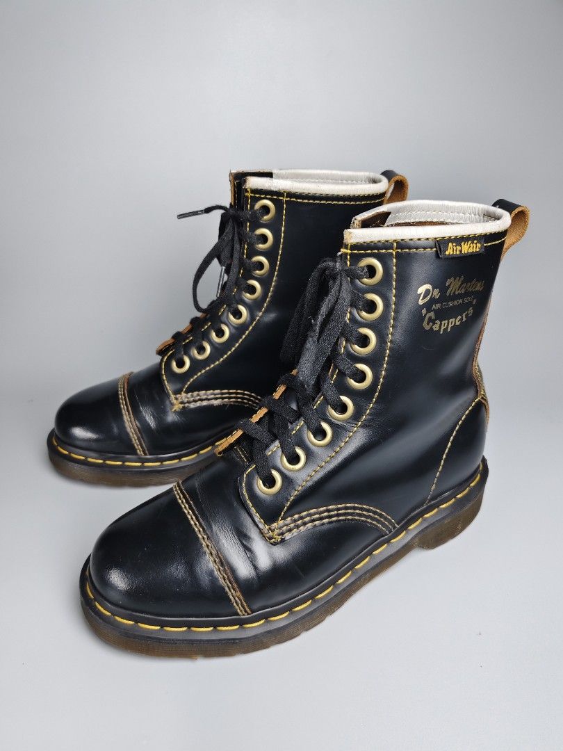 Dr. Martens "Cappers" 8-Eye Lace up Boots (Category: Boots) located in Manila. Submitted by kennethc21 (Listing ID 1453017500, Image 1). Description: Dr. Martens "Cappers" 8-Eye Lace up Boots Size: 6US Women/5US Men/ 4UK/ 37 EU/ 23CM Condition: Good Issue: None, with minor heel drags and creasing Mine: PHP 2,350 + SF only MOP: Gcash/ Bank transfer MOD: Lalamove/ J&T/ LBC Loc: San Roque, Quezon City, Metro Manila PM 📩.