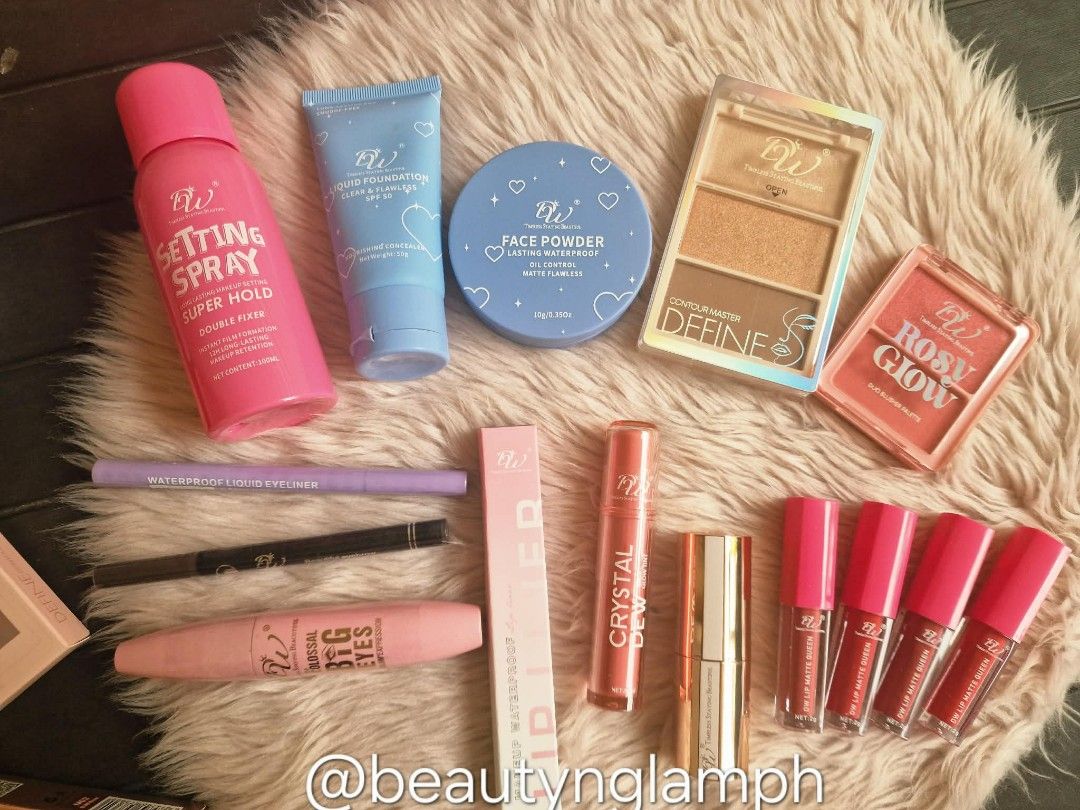 DW Cosmetics 12pc Complete Make Up Set (Category: Makeup) located in Quezon City. Submitted by floreskari78555 (Listing ID 1452982558, Image 2). Description: FOR SALE ‼️ DW Cosmetics 12-Piece Complete Makeup Set 💄✨ ​Get your entire glam routine in one bundle! ​Set Includes: ​Setting Spray Super Hold (Double Fixer) ​Liquid Foundation (Clear & Flawless, SPF 50) ​Face Powder (Lasting Waterproof, Oil Control) ​Contour Master ​Rosy Glow (Duo Blusher 