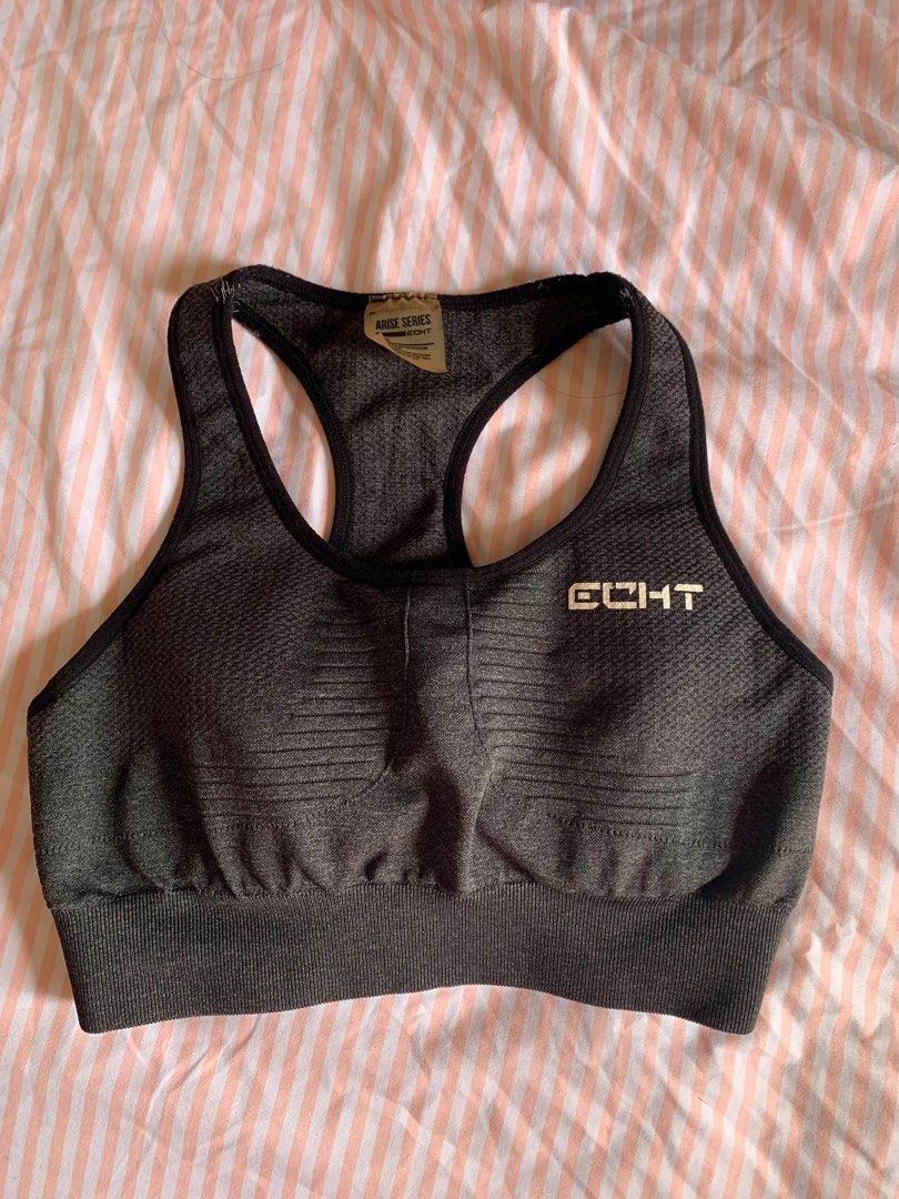 ECCHT Sports Bra S-M (Category: Activewear) located in Manila. Submitted by bread8 (Listing ID 1453048333, Image 2). Description: Size on tag S but fits M Aries series. Padded sports bra Loc: bagong ilog pasig .