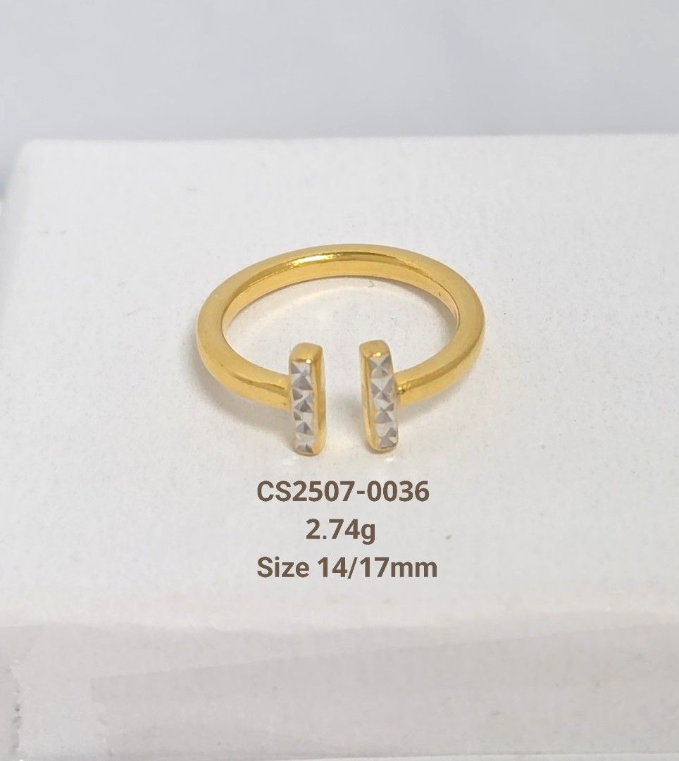 Gold Ring (Category: Jewelry) located in Singapore. Submitted by goldjewel (Listing ID 1452954839, Image 1). Description: Kindly Check with us for latest gold price if interested. Genuine 916 Gold Ring. Two Tone Designed. Estimated Ring Size 14 Or 17mm Inner Diameter. Estimated Width 7mm. Weight 2.74g. 100% Authentic If Not Full Refund. Low-Ballers Will Not Be Entertained. We Do Not Have CarouPay Payment. .