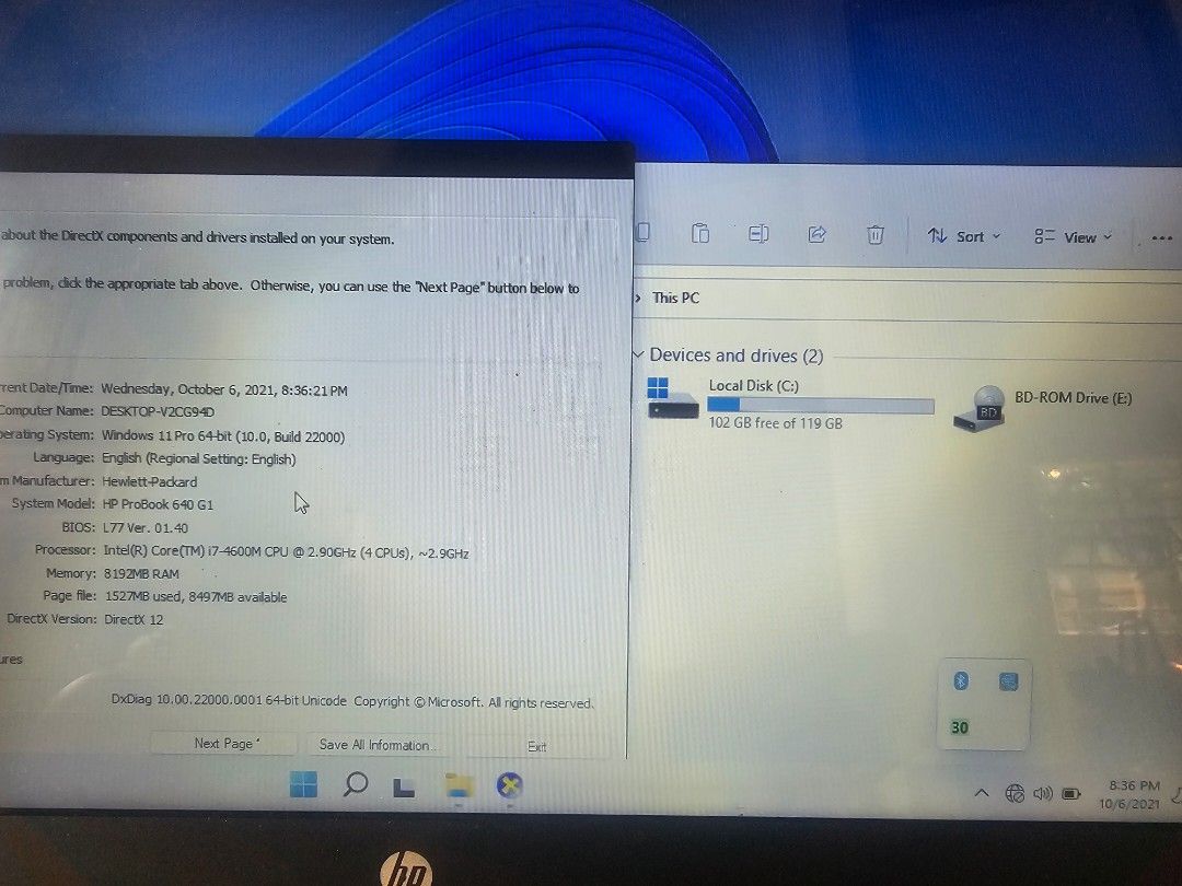 HP ProBook 640 G1 i7 4th gen (Category: Laptops & Notebooks) located in Bacoor. Submitted by ginaxis15 (Listing ID 1452973313, Image 3). Description: Hp probook 640 G1 Last price: 3800 working no defect good battery issue: gasgas sa ibabaw un lang Specs: 14 inch intel core i7 2.9ghz (4th gen) 8gb ram 120gb Ssd wifi ready bluetooth webcam dvdrom biometrix windows 11 with charger molino bacoor cavite Di palagi online 09911820458.