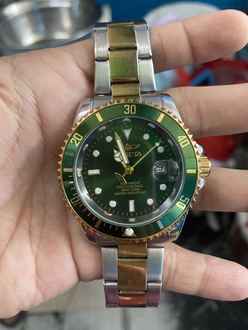 Invicta pro diver automatic (Category: Women's Watches) located in Las Pinas. Submitted by yel_olshoppe (Listing ID 1452934082, Image 1). Description: Nsa pics npo details My mild n gasgas lng s strap Kasya lang sya sa payat kasi npabawasan n pra sumakto skn Pm nlng kung ttwad.. slamat Pulanglupa uno naga rd Las Pinas City Pickup or lalamove only.