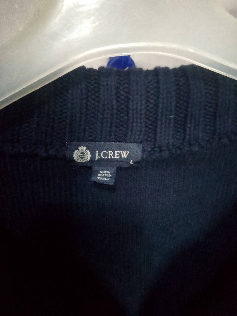 j.crew Quarter Zip Knitted Sweater Navy Blue (Category: Coats, Jackets and Outerwear) located in Binan City. Submitted by incnt (Listing ID 1453038939, Image 2). Description: 300 Pesos only add shipping fee J.Crew Quarter Zip Knitted Sweater Navy Blue Size Large 21*26 Very good condition No issues Need wash only "All brand names, logos, and images are registered trademarks of their respective owners. No affiliation or copyright infringement inten