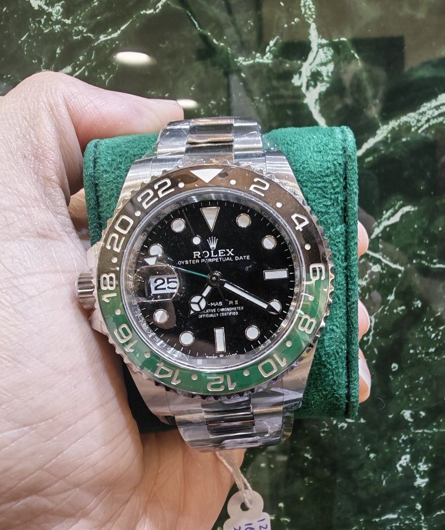 July 2026 Rolex GMT master 2 steel ceramic sprite oyster 126720vtnr (Category: Watches) located in Singapore. Submitted by hengwatch (Listing ID 1452962362, Image 1). Description: Rolex GMT master 2 steel ceramic sprite oyster model 126720vtnr brand New unworn comes with box and cert dated July 2026 with white tag with matching serial number selling for $20999 hsbc and standard chartered and dbs and uob and OCBC ipp available 6/12/24 months OCBC 