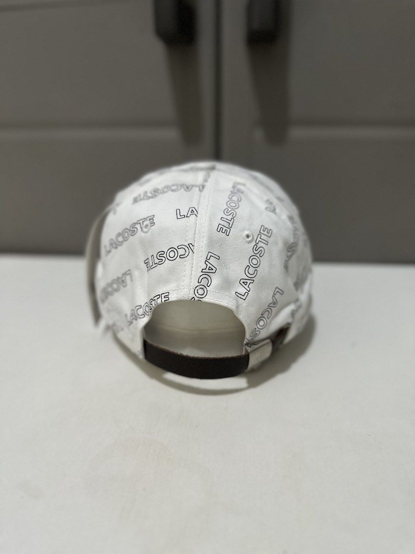Lacoste Leather Strap White Printed Spellout Cap (Category: Caps & Hats) located in Muntinlupa City. Submitted by onetriplenine.alabang (Listing ID 1453008553, Image 3). Description: .