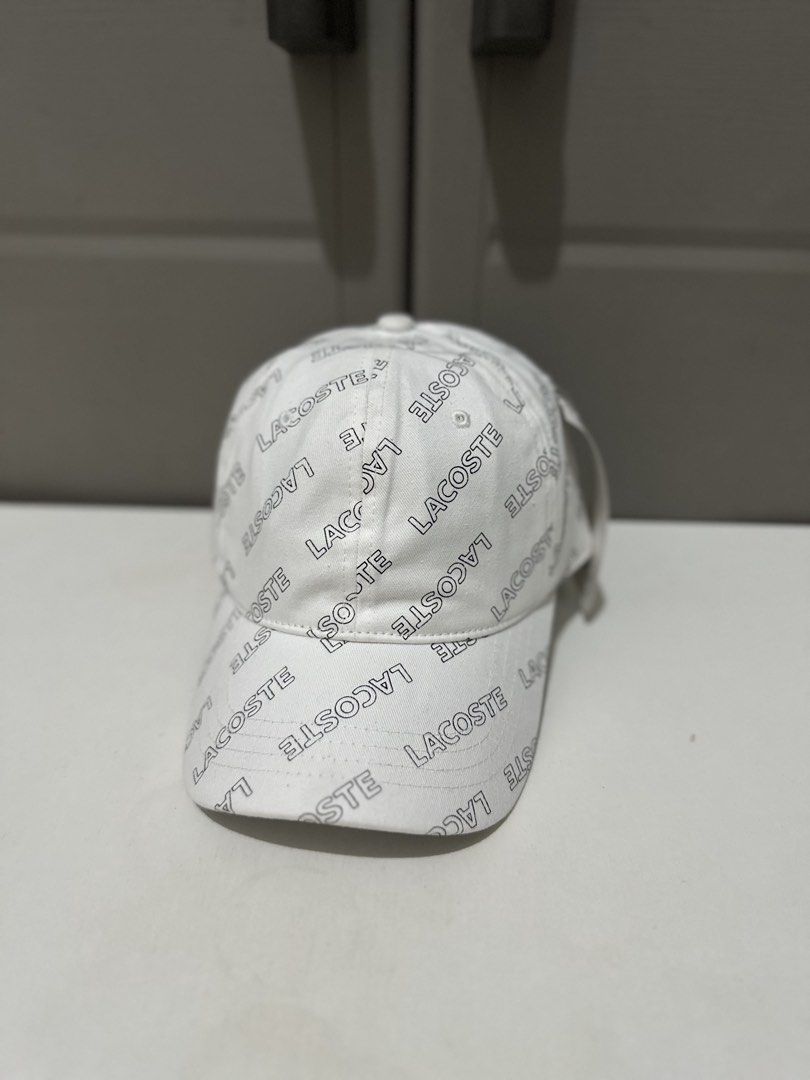Lacoste Leather Strap White Printed Spellout Cap (Category: Caps & Hats) located in Muntinlupa City. Submitted by onetriplenine.alabang (Listing ID 1453008553, Image 1). Description: .