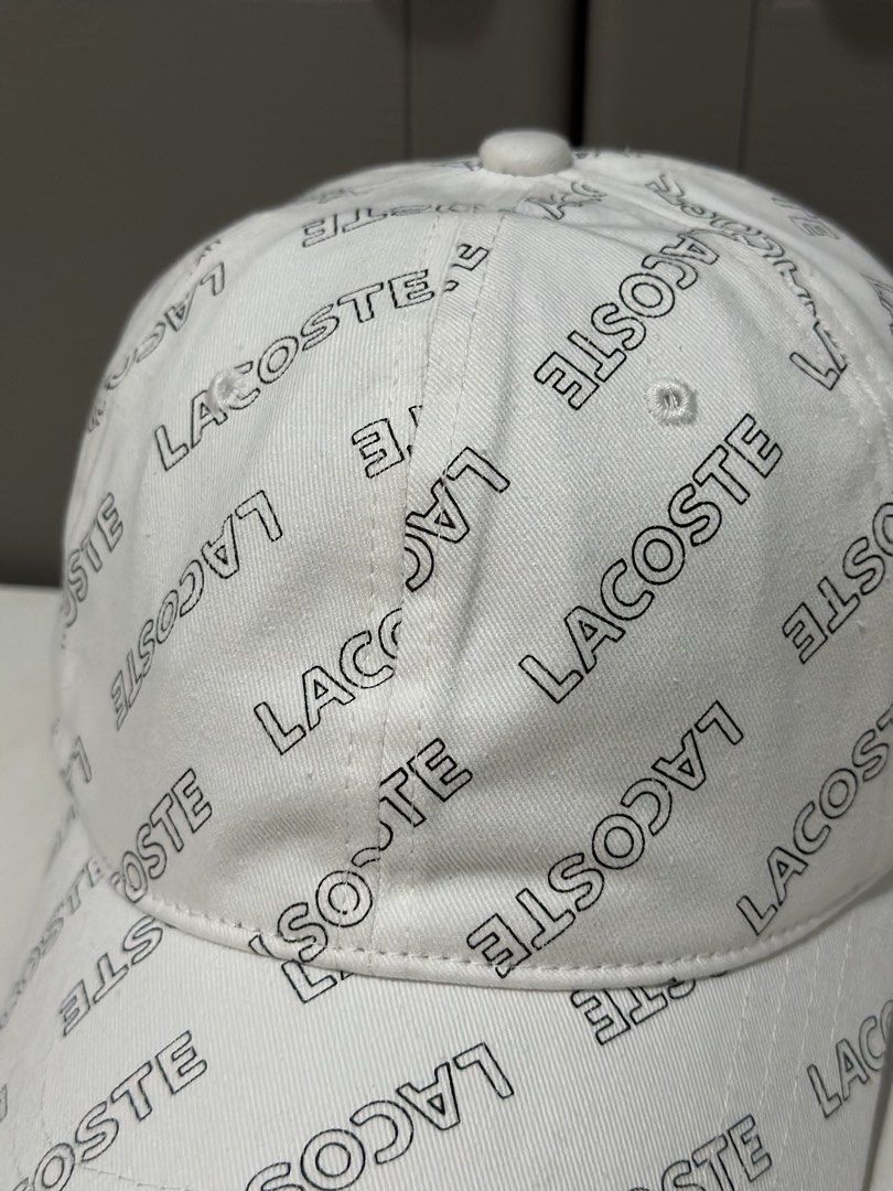 Lacoste Leather Strap White Printed Spellout Cap (Category: Caps & Hats) located in Muntinlupa City. Submitted by onetriplenine.alabang (Listing ID 1453008553, Image 2). Description: .