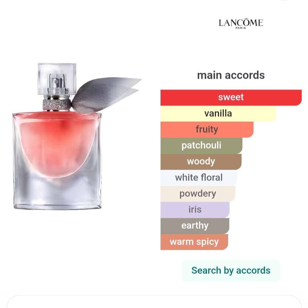 Lancome La Vie Est Belle 100ml (Category: Fragrance & Deodorants) located in Makati City. Submitted by magsff (Listing ID 1453047581, Image 3). Description: • 100ml bottle • Never been used (brand new) • No longer with original box • Authentic Lancôme fragrance • Beautiful floral gourmand scent with sweet and earthy notes • A timeless, elegant fragrance that's perfect for everyday wear or special occasions • Fragrance Family: Floral • Scent Profi
