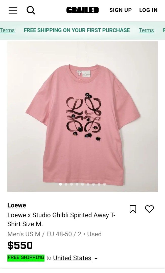 Loewe x Studio Ghibli Spirited Away Shirt (Category: Tshirts & Polo Shirts ) located in Milaor. Submitted by lootinout (Listing ID 1453008241, Image 2). Description: Loewe x Studio Ghibli Spirited Away Shirt ✅Size: M ✅Width: 19.5 ✅Length: 26 ✅Color Rate: 9.5/10 ✅No Issue ✅Need Wash ✅Location: Bicol Naga City, Camarines Sur ✅Courier: J&T Express/Flash Express ✅MOP: Gcash only.