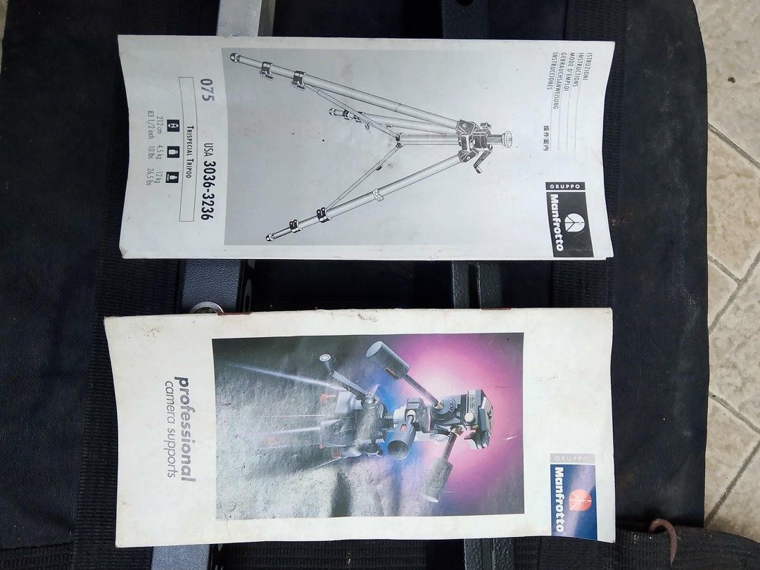 Manfrotto Tripod with Cobra Crane Dolly System (Category: Tripods & Monopods) located in Mandaluyong City. Submitted by fashionski_shoppers (Listing ID 1452988768, Image 1). Description: 1 manfrotto tripod 075B w/ bag. 1manfrotto professional dolly 181. 1 manfrotto head 501 HDV 1 cobra crane w/ bag all in very good condition. 49.000.00.